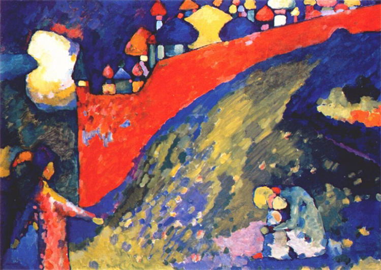 Fate. Domes 1909 Wassily Kandinsky Abstract Oil Painting